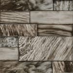 Tapet Origin Vägg Av Marmorplattor i Olika Storlek Brun