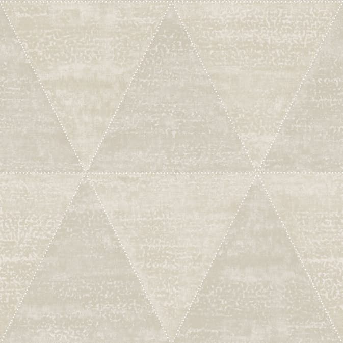 Tapet Origin Slitna Metalltrianglar Beige