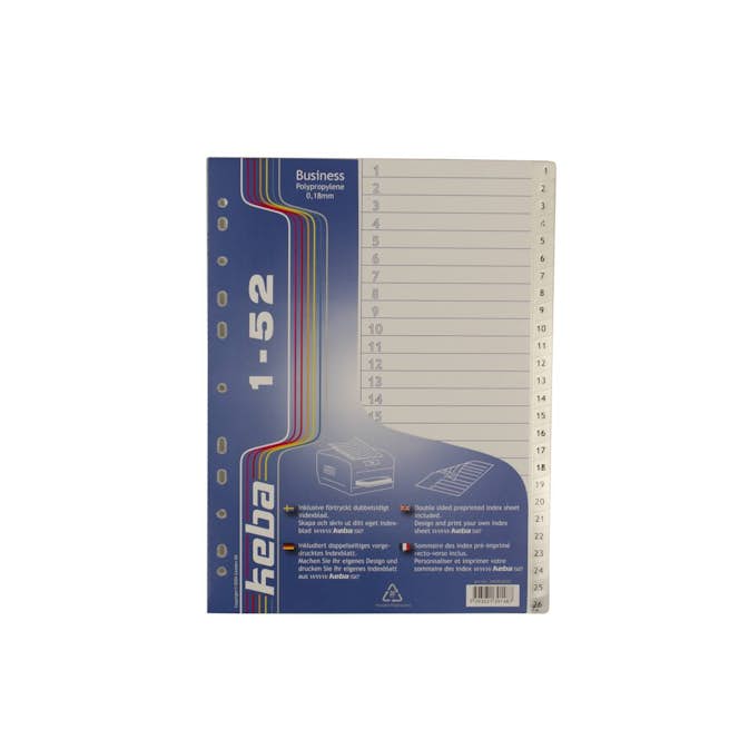 Register KEBA Business A4 0,18 mm PP 1-52