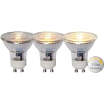 LED-lampa Star Trading GU10 MR16 Spotlight Glas 3-step