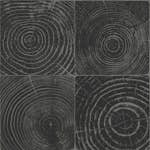 Tapet Origin Tvärsnitt Trädstammar Matt Svart/Silver