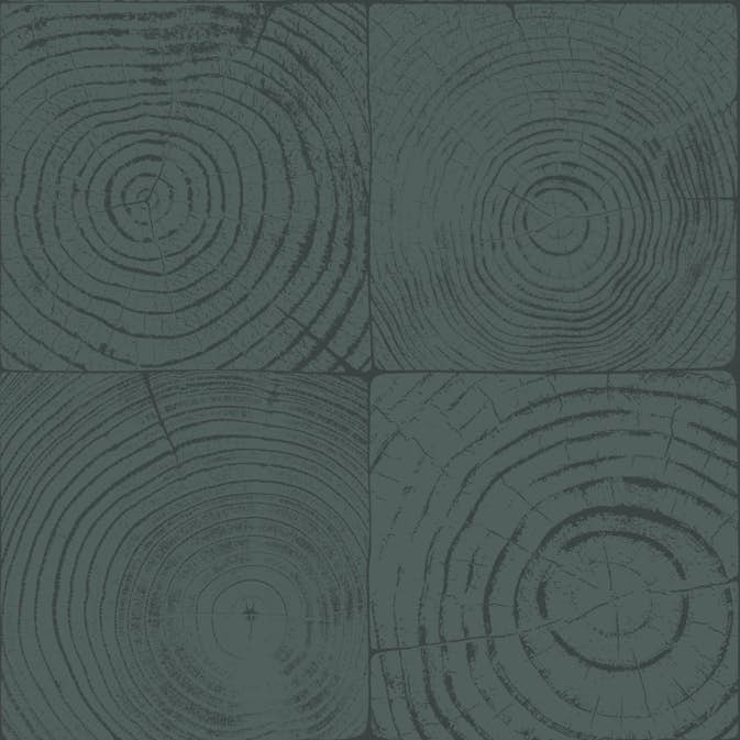 Tapet Origin Tvärsnitt Trädstammar Smaragdgrön