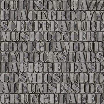 Tapet Origin Gamla Metalltryckta Bokstäver Mörkgrå