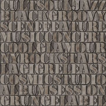 Tapet Origin Gamla Metalltryckta Bokstäver Rostbrun