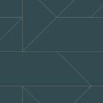 Tapet Origin Grafiska Linjer Mörkblå