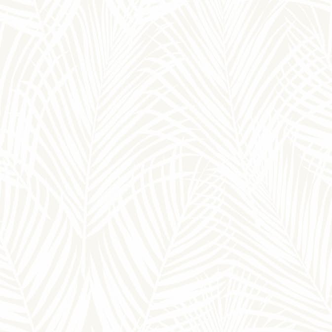 Tapet Origin Palmblad Vit