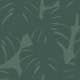 Tapet Origin Blad med Vävd Struktur Havsgrön