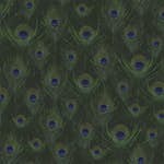 Tapet Origin Påfågelfjädrar Mossgrön