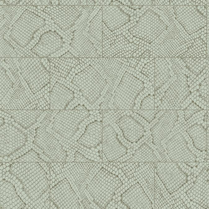 Tapet Origin Kakelmotiv med Ormskinn Tryck BlekGrå