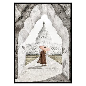 Poster Gallerix Holding Umbrella