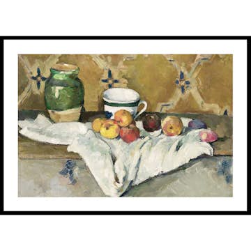 Poster Gallerix Still Life With Jar Cup And Apples By Paul Cézanne