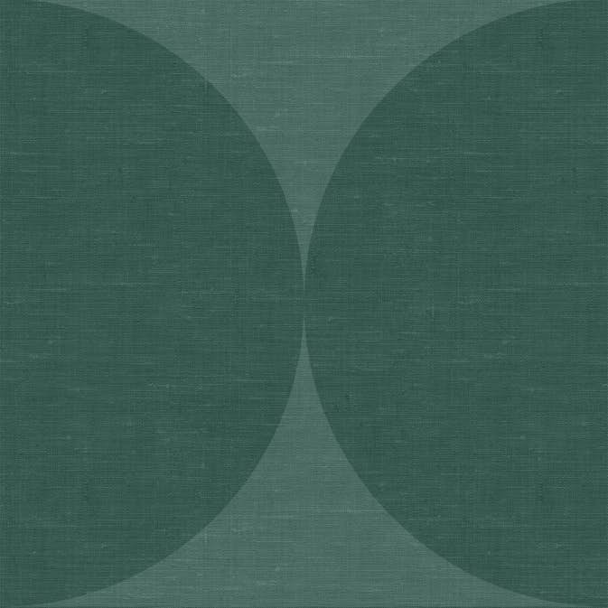Tapet Origin XXL Halvcirklar i Retrostil Mörkgrön