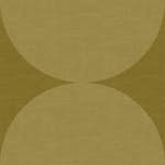 Tapet Origin XXL Halvcirklar i Retrostil Senapsgrön