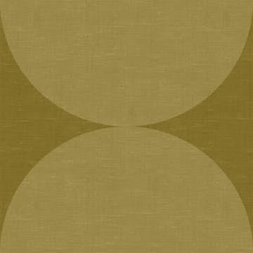 Tapet Origin XXL Halvcirklar i Retrostil Senapsgrön