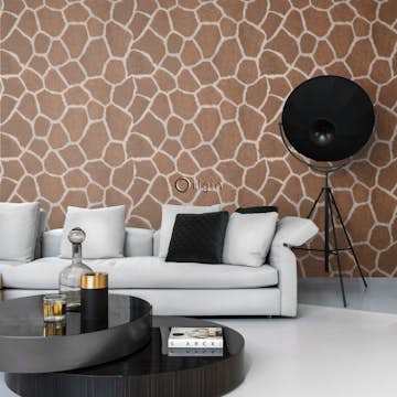 Fototapet Origin Giraffmönster Brun