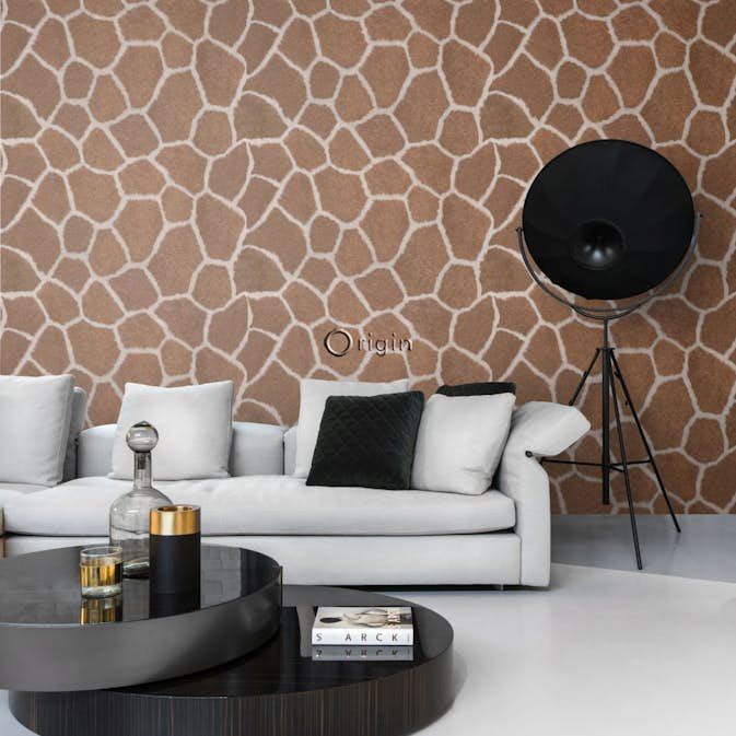 Fototapet Origin Giraffmönster Brun