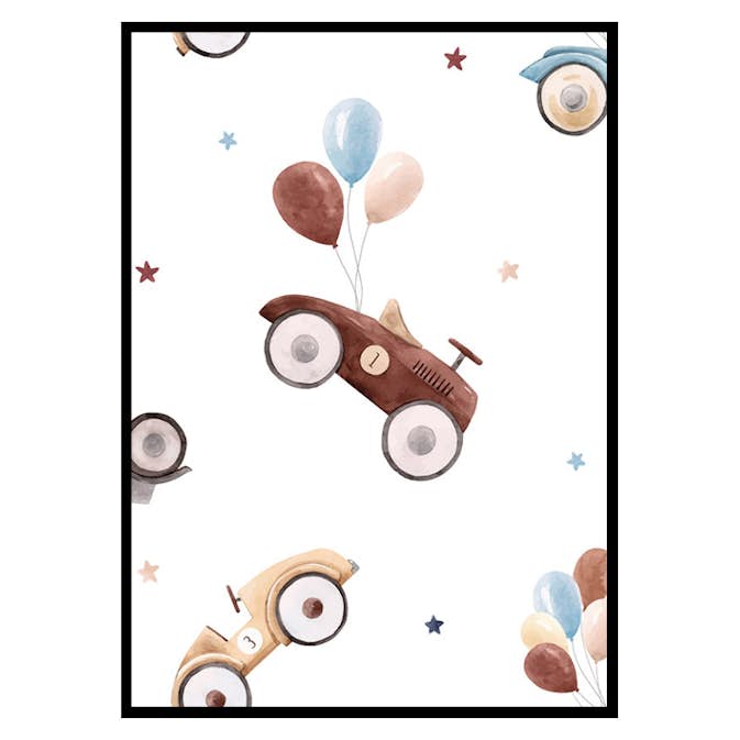 Poster Gallerix Cars And Balloons