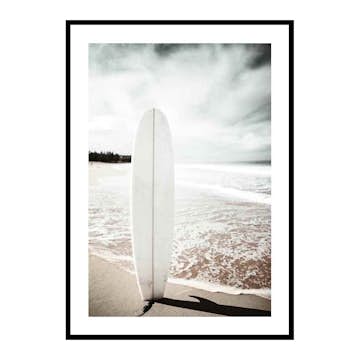 Poster Gallerix Standing Surfboard