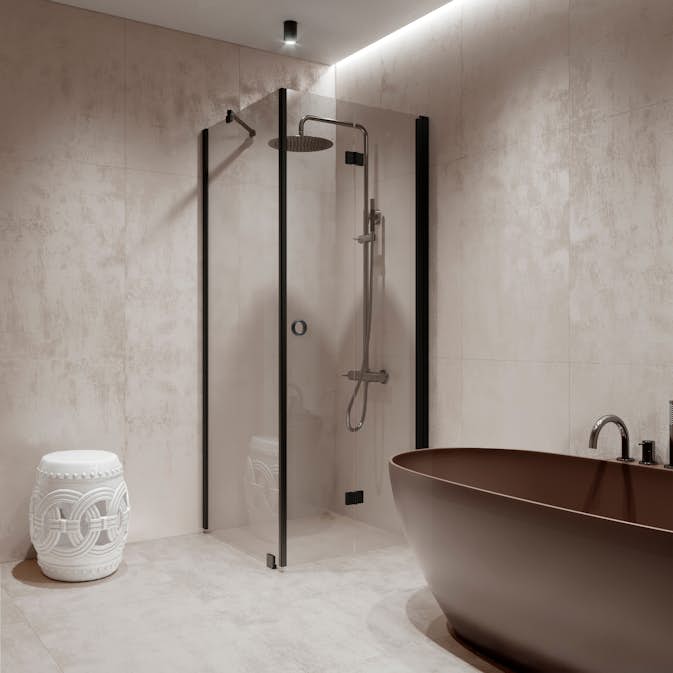 Duschhörn Hietakari Forma 369 Fast Vägg och Vikbar Dörr