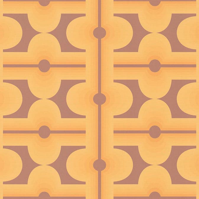 Tapet AS Creation Retro Chic 39533-4, Mönstrad Orange