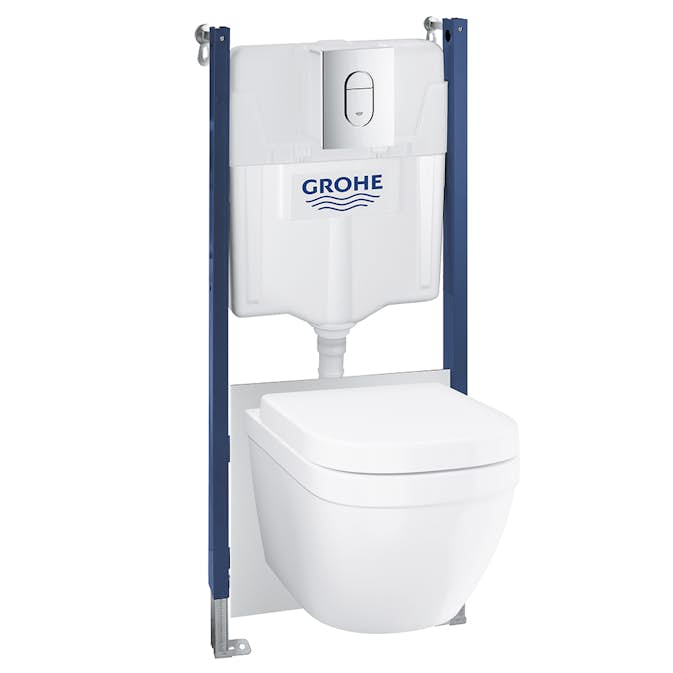 Vägghängd Toalettstol GROHE Solido Euro Ceramic 5-i-1 Komplett Vit Porslin