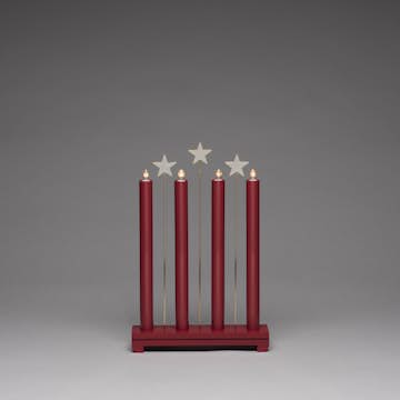 Adventsljusstake Gnosjö Konstsmide 4L med stjärnor
