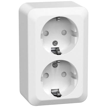 Vägguttag Gelia 2-vägs Jordat