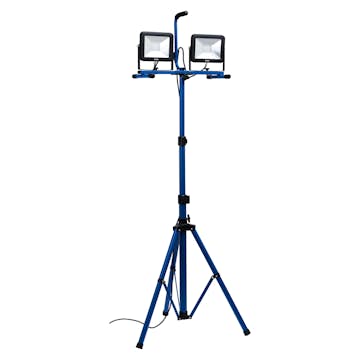 Arbetslampa Gelia LED 2x50 w Ip65 6500k Teleskopstativ 3 m Kabel