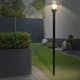 Stolparmatur Gelia 2 m Hållö Svart E27 Max 60W IP44 med Markfäste