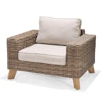 Loungestol LifestyleGarden Bahamas Utomhusfåtölj i Konstrotting, Aluminium & Teak