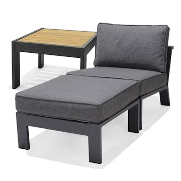 Loungefåtölj LifestyleGarden Palau med fotpall