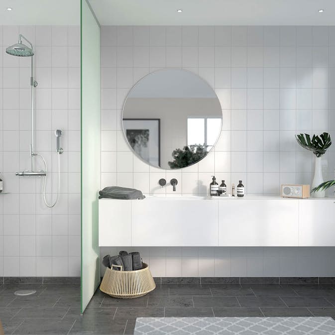 Våtrumsskiva Fibo White Tile 2094-F08 S