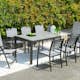 Matgrupp LifestyleGarden Solana med 6 Stolar och 2 Positionsstolar