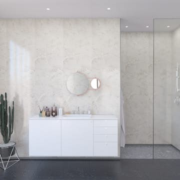 Våtrumsskiva Fibo White Marble 2273-L00 S