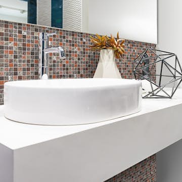 Kristalmosaik Arredo Blank Exclusive Stone Autumn Röd 1,5x1,5 cm