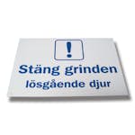 Skylt Willab Stäng Grinden Lösgående Djur