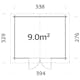 Stuga Palmako Alice 9,3 m2 (inv. 9,0 m2)
