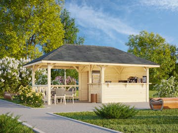 Stuga Palmako Bianca 16,6 m2 Set 3