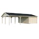 Garage Palmako Roger med Carport 53,1 m2 och Slagport