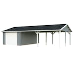 Garage Palmako Roger med Carport 53,1 m2 och Slagport