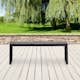 Trädgårdsbänk Outfit Kendra Bänk 120x40 cm, Svart Metall & Polywood