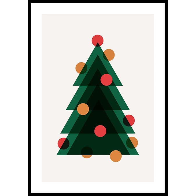 Poster Gallerix Dots Christmas Tree