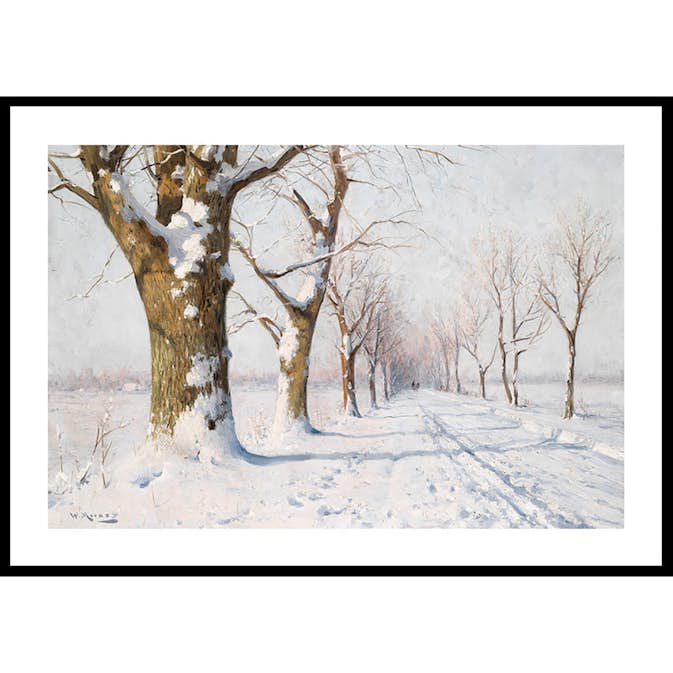 Poster Gallerix Snow Covered Avenue