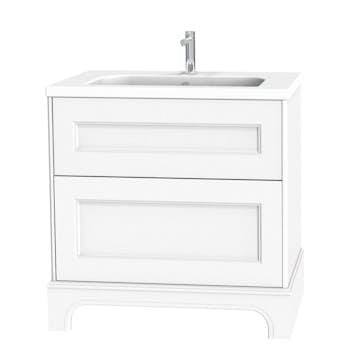 Tvättställsskåp Miller Badrum Kensington 80 med Lådor med Sockel för Heltäckande Tvättställ