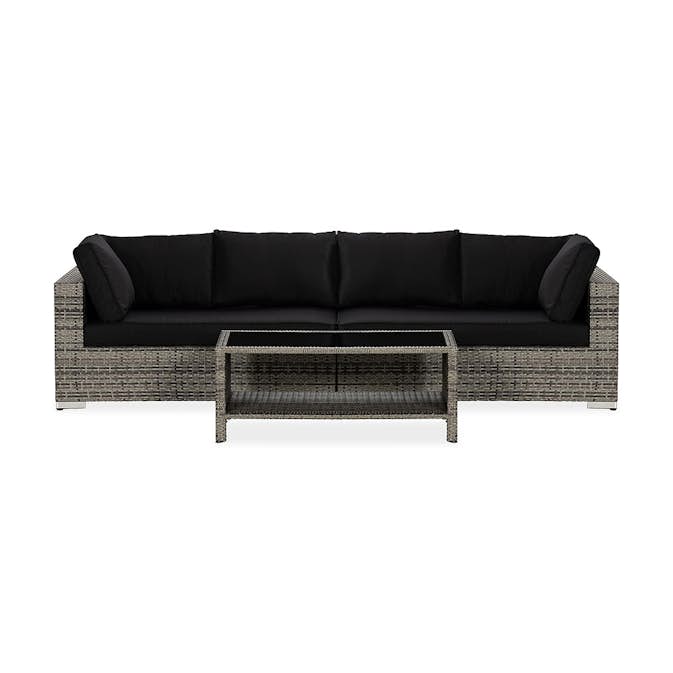 Loungegrupp Comfort Garden Bahamas 4-sits Utebord med Hylla Utomhus