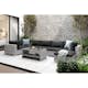 Loungegrupp Comfort Garden Bahamas Soffa 7-sits med Utebord m Hylla Utomhus