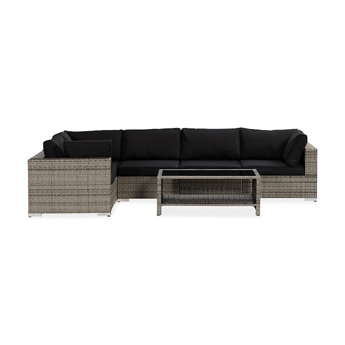 Loungegrupp Comfort Garden Bahamas 5-sits Hörnsoffa med Utebord Utomhus