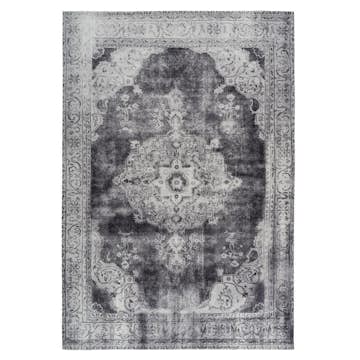 Flatvävd matta D-sign Auley Side Ljusgrå