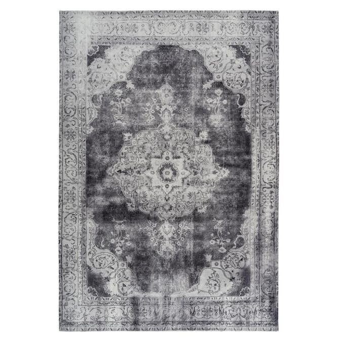 Flatvävd matta D-sign Auley Side Ljusgrå