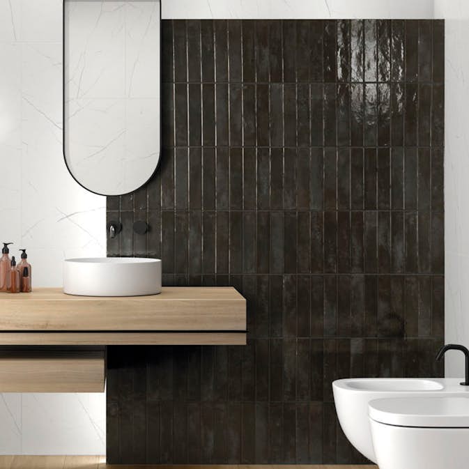 Kakel Arredo Raku Black Lava 6x27 cm